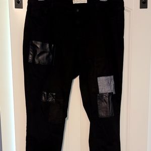 Lane Bryant patchwork jeans